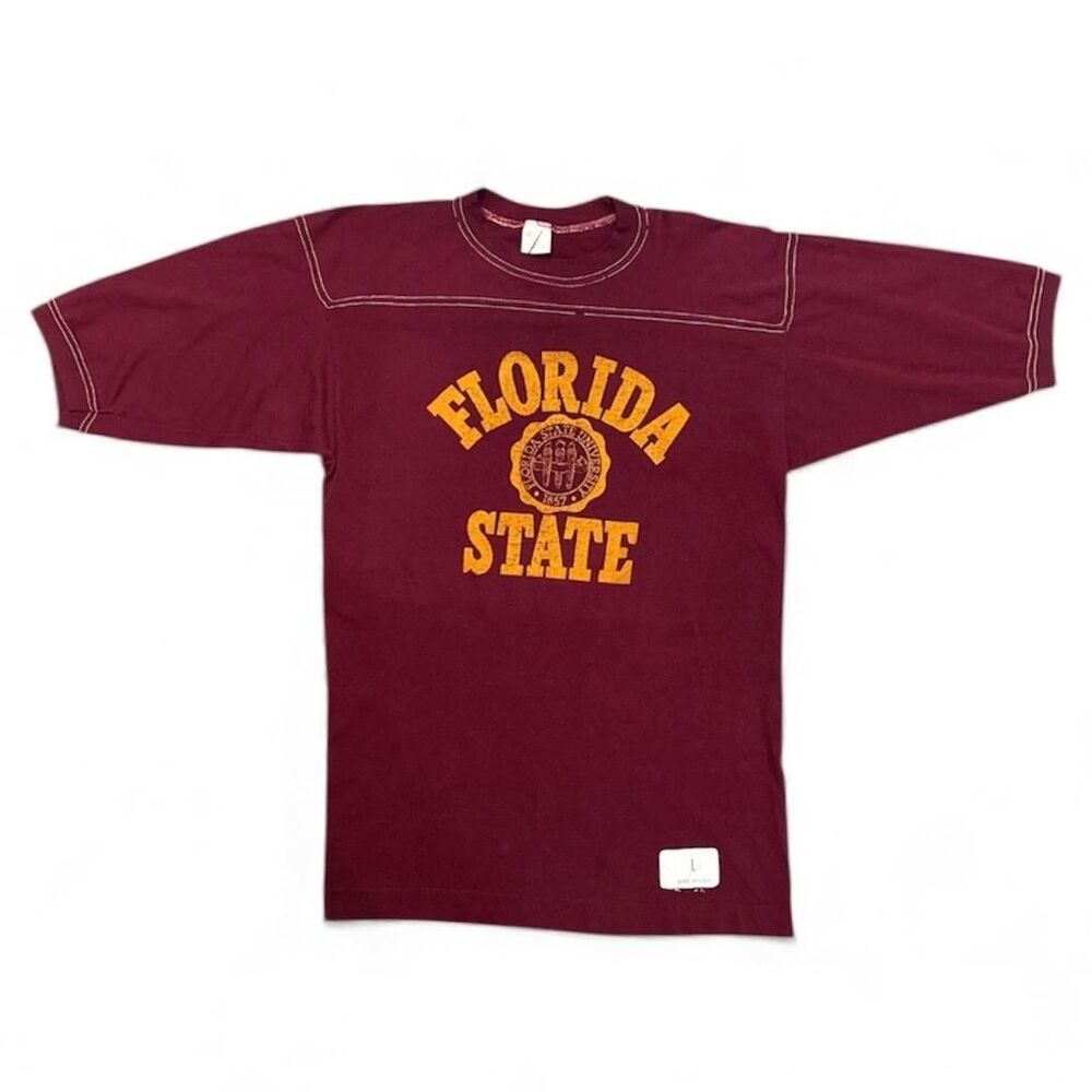 Vintage Florida State Seminoles T Shirt University Maroon FSU College 70s M/L